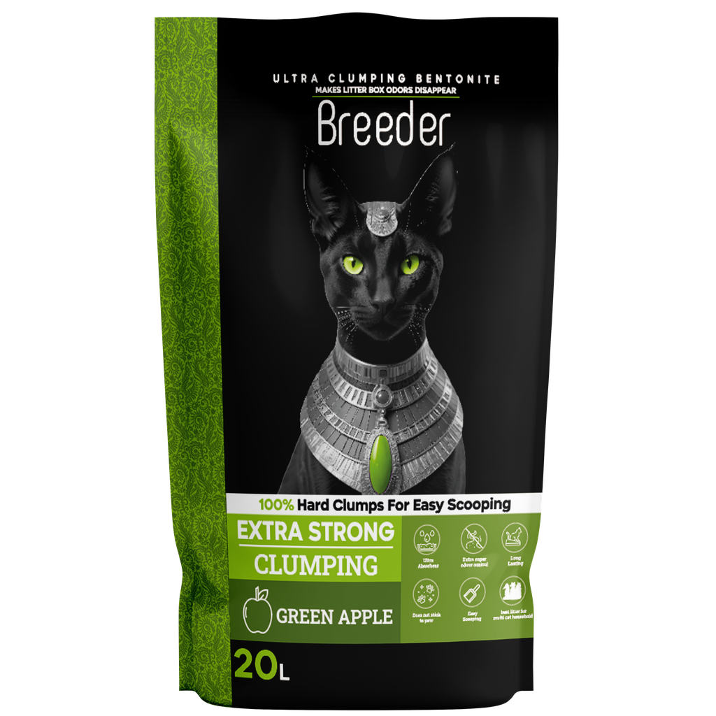 [2833] Cat litter Breeder CAT Brown Sand Clumping 20 L Green Apple