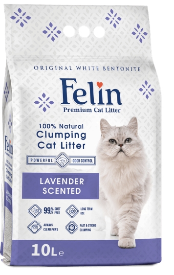 [2308] Cat litter Felin CAT White Cat Litter Lavender 10 L
