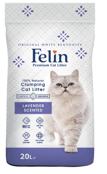 [2312] Cat litter Felin CAT White Cat Litter Lavender 20 L