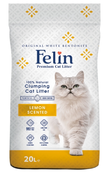 [2311] Cat litter Felin CAT White Cat Litter Lemon 20 L
