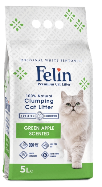 [2302] Cat litter Felin CAT White cat litter Apple 5 L
