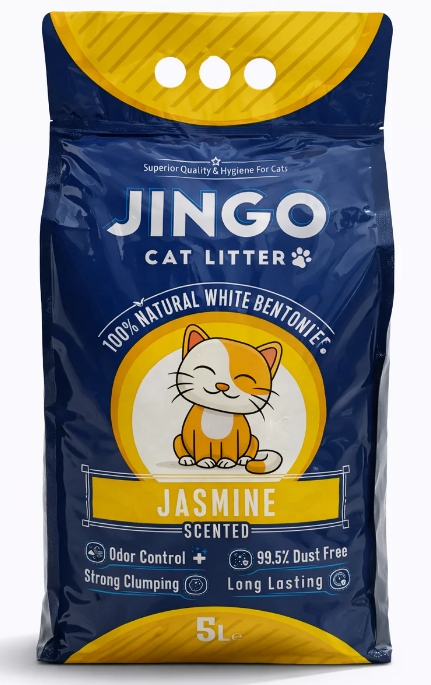 [2291] Cat litter Jingo CAT White cat litter Jasmine 5 L