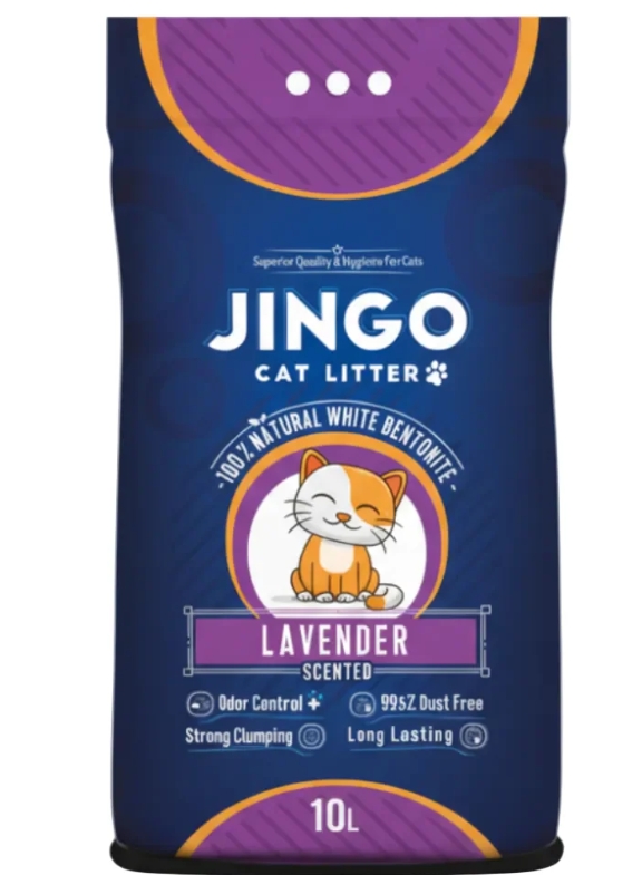 [2296] Cat litter Jingo CAT White cat litter Lavender 10 L