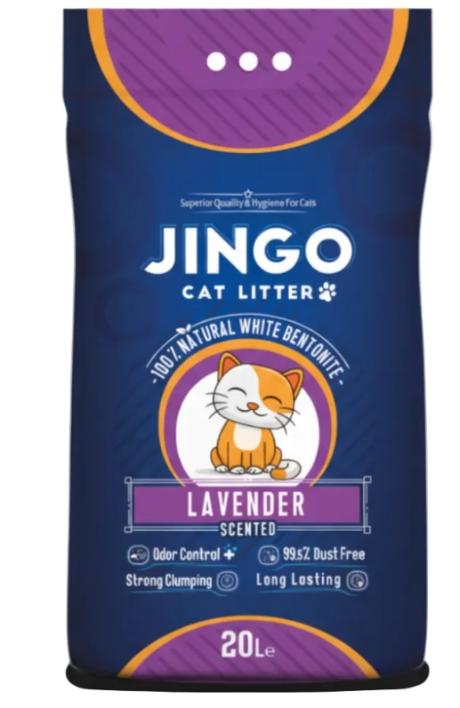 [2300] Cat litter Jingo CAT White cat litter Lavender 20 L