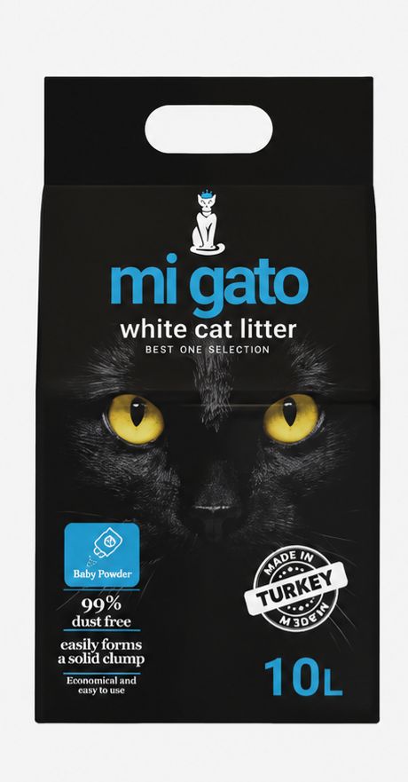 [2269] Cat litter Mi gato CAT White cat litter Baby Powder 10 L****