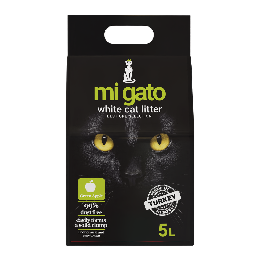 [2075] Cat litter Mi gato CAT White cat litter apple 5 L