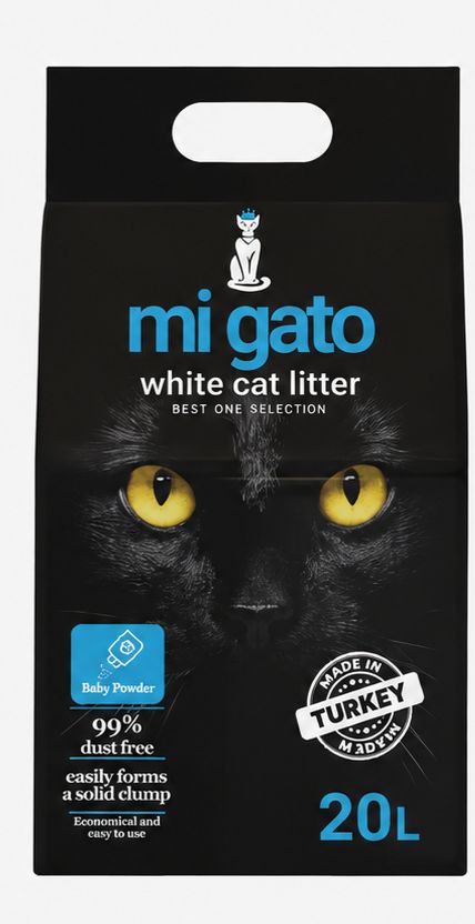 [2000] Cat litter Mi gato CAT White cat litter baby powder 20 L