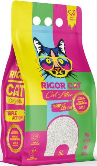 [2313] Cat litter Rigor CAT White Cat Litter Baby Powder 5 L