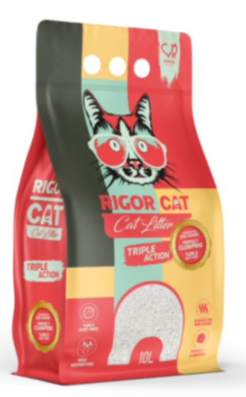 [2319] Cat litter Rigor CAT White Cat Litter Orange Lime Sticker 10 L