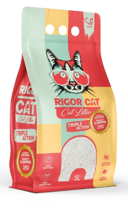 [2315] Cat litter Rigor CAT White Cat Litter Orange Lime Sticker 5 L