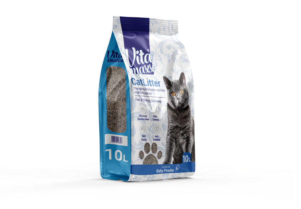 [2063] Cat litter Vita maxx CAT Brown Sand Clumping 10 L Baby Powder