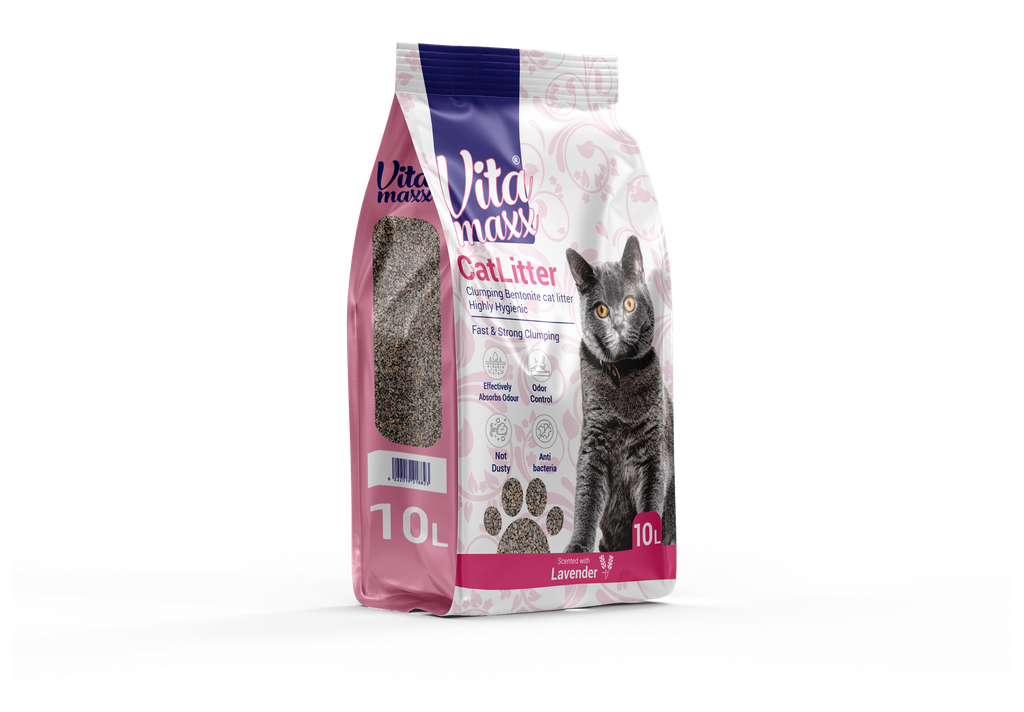 [2060] Cat litter Vita maxx CAT Brown Sand Clumping 10 L Lavender