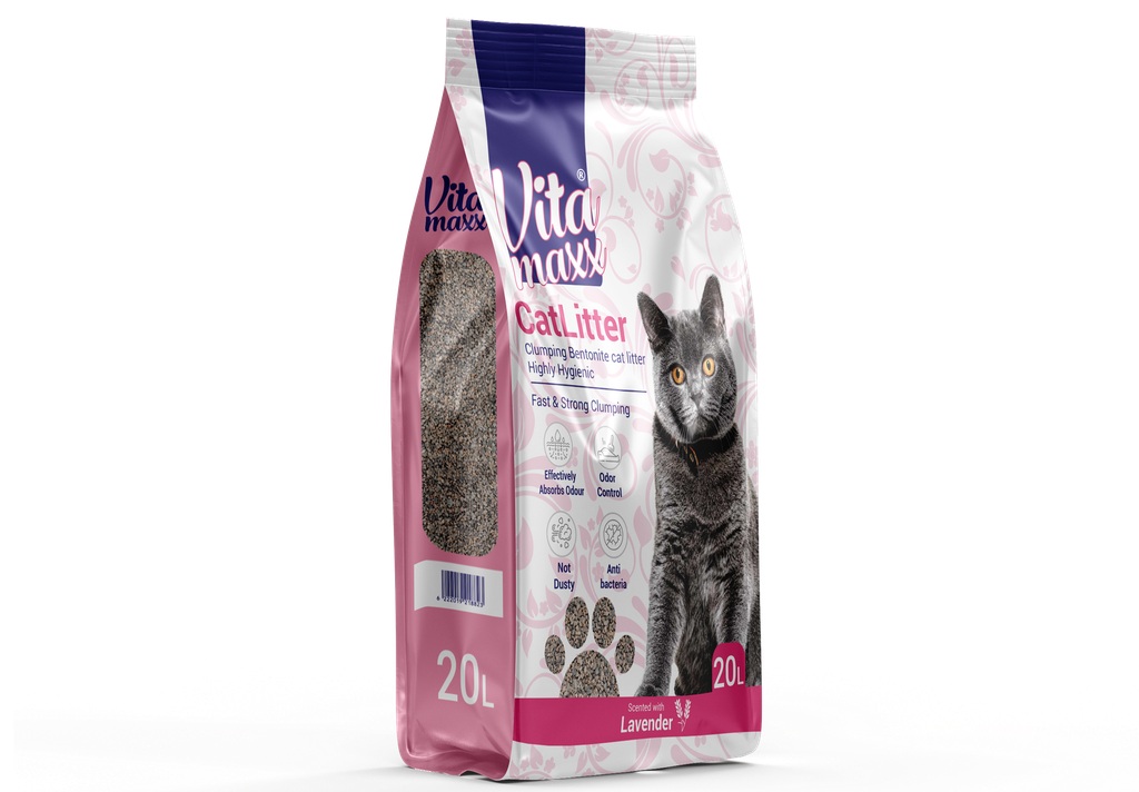 [2064] Cat litter Vita maxx CAT Brown Sand Clumping 20 L Lavender