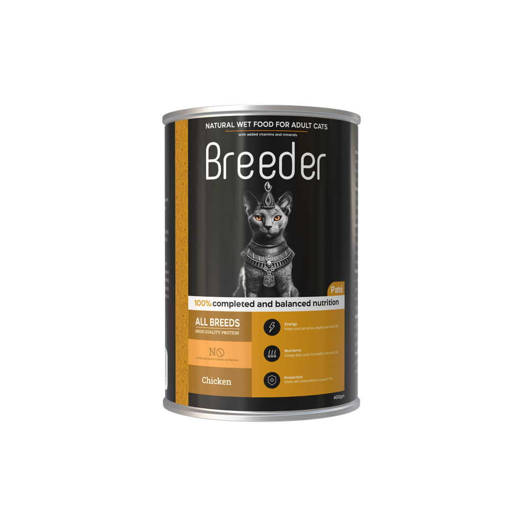 [2387] Wet Food Breeder cat  Can Food Adult Chicken 400 gm 24 PCS / Packet