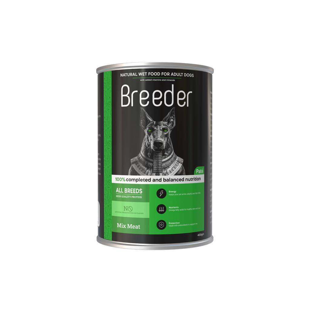 [2385] Wet Food Breeder dog  Can Food Adult Mix Meat 400 gm 24 PCS / Packet