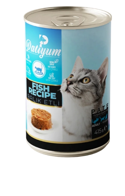 [2774] Wet Food Patiyum cat  Patiyum Cat Can Food Pate Fish Recipe for Adult Cats 400 g - 24 PCS /  Packet