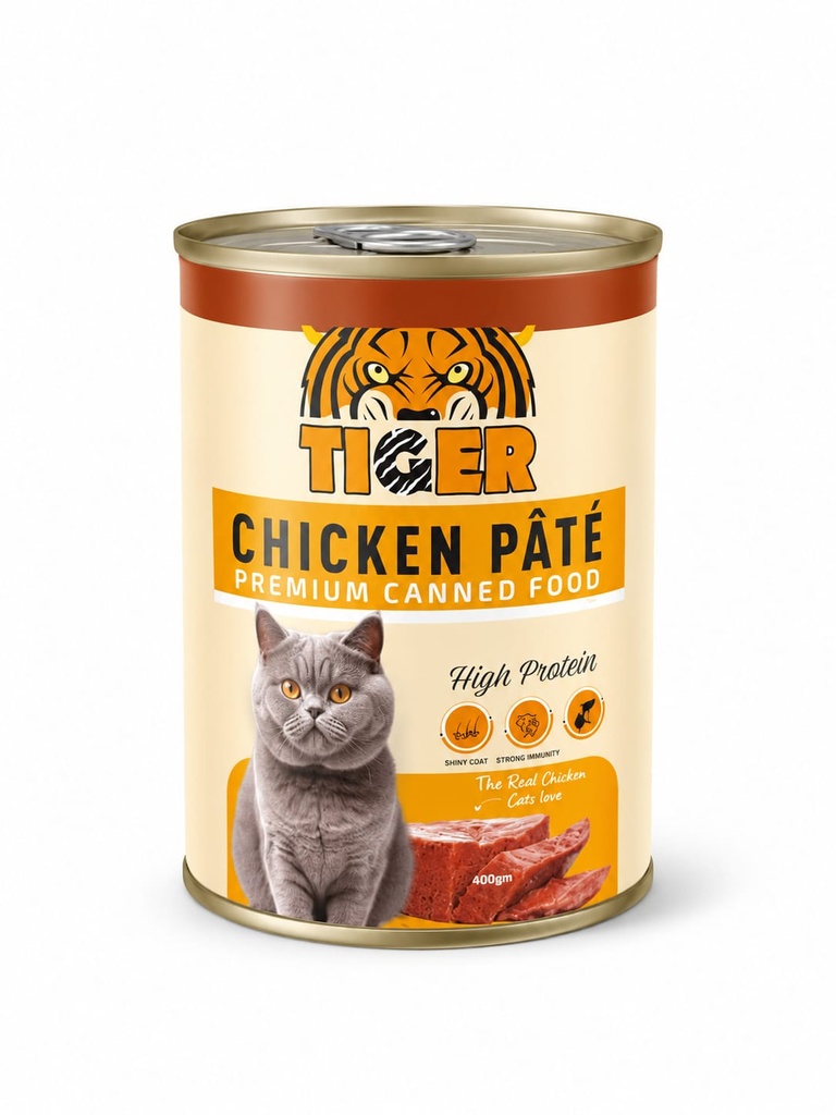 [2421] Wet Food Tiger cat  can food chicken 400 gm