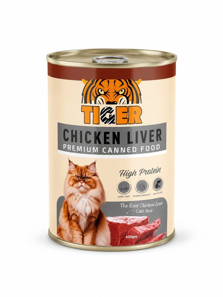 [2419] Wet Food Tiger cat  can food chicken liver 400 gm
