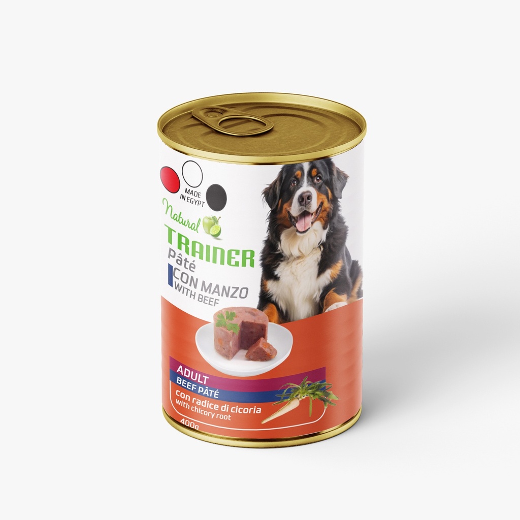 [2416] Wet Food Trainer dog  can food beef 400 gm