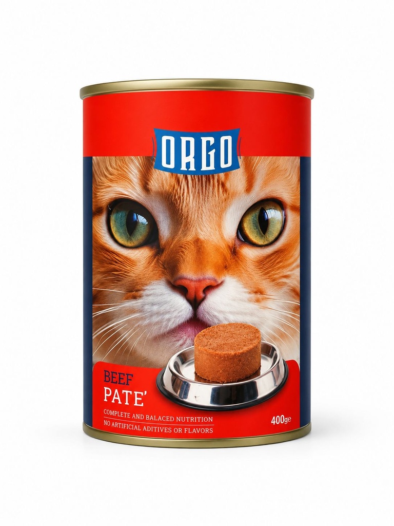 [2718] Wet Food orgo cat  Orgo™ Complete Pâté Beef – Wet Food for Adult Cats (400 g)