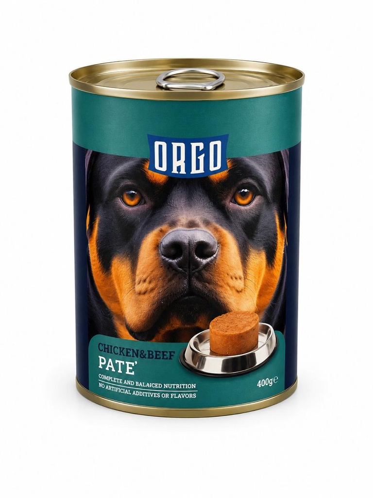 [2725] Wet Food orgo dog  Orgo™ Complete Pâté Chicken & Beef – Wet Food for Adult Dogs (400 g)
