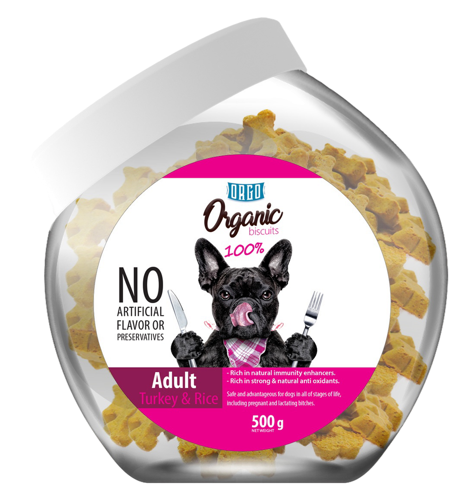 biscuits orgo DOG Puppy Turkey & Rice 150 gm
