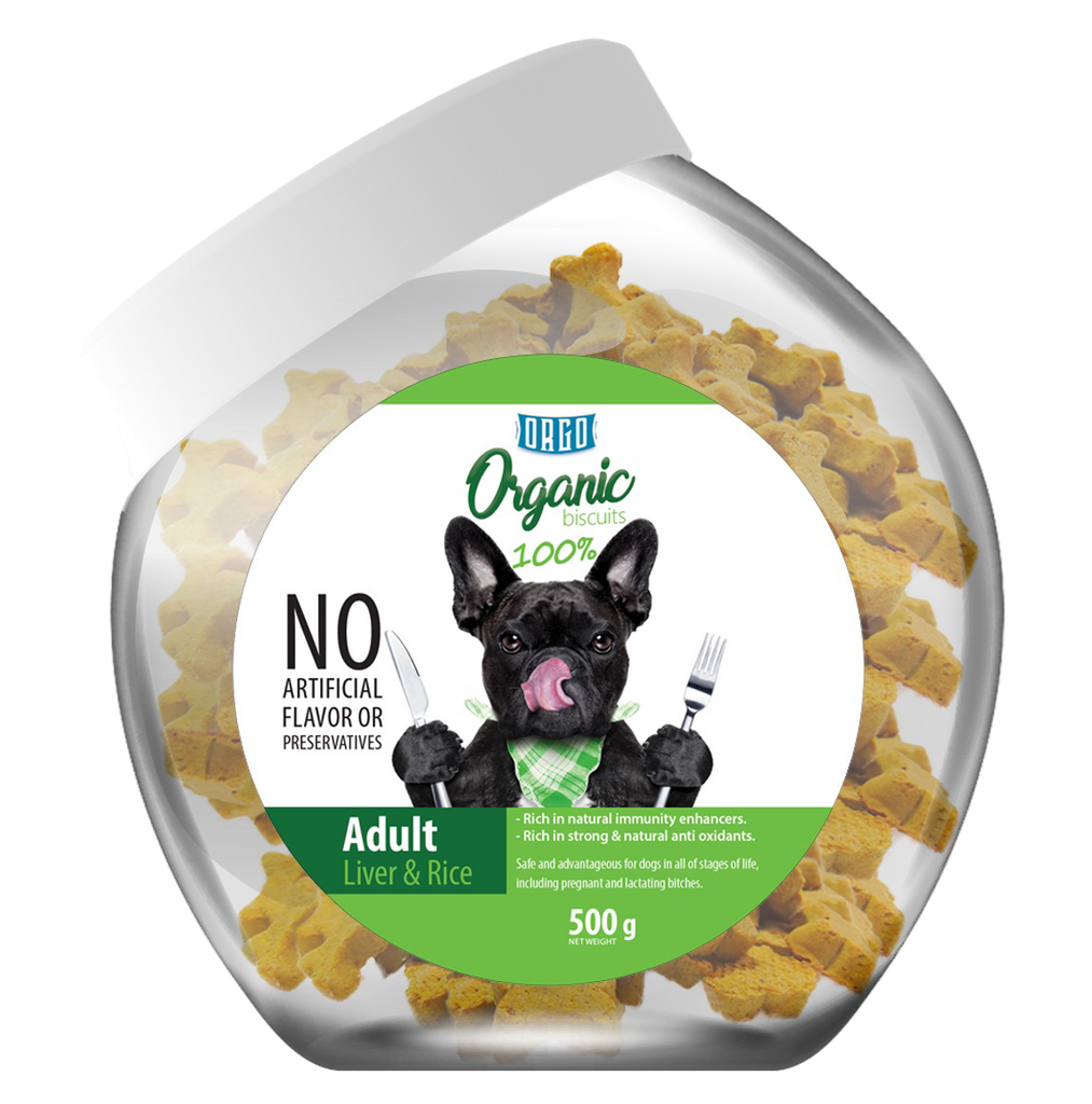 [1903] biscuits orgo DOG Adult Liver & Rice 500 gm