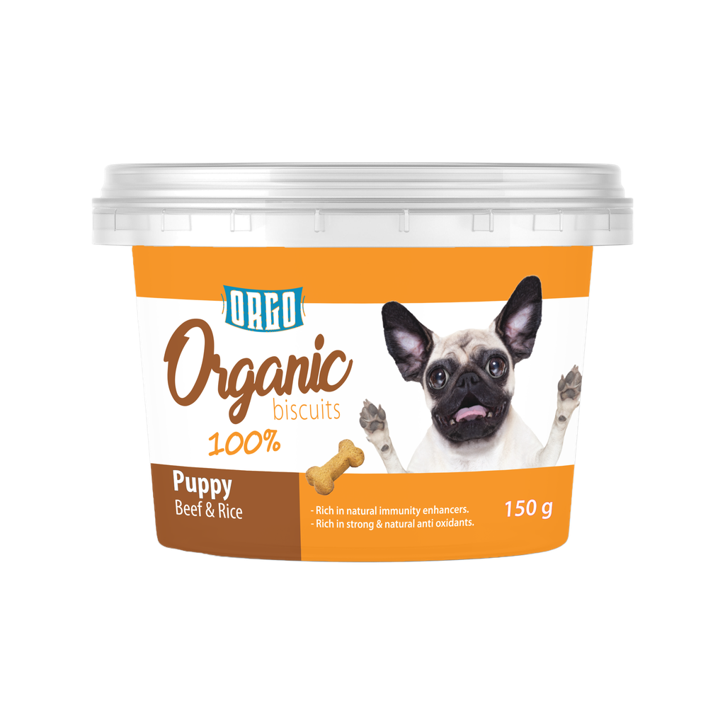 [1452] biscuits orgo DOG Puppy beef & rice  150 gm