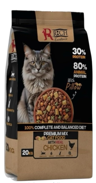 [2867] dry food Rich cat   Adult Excellence  20 kg Mix