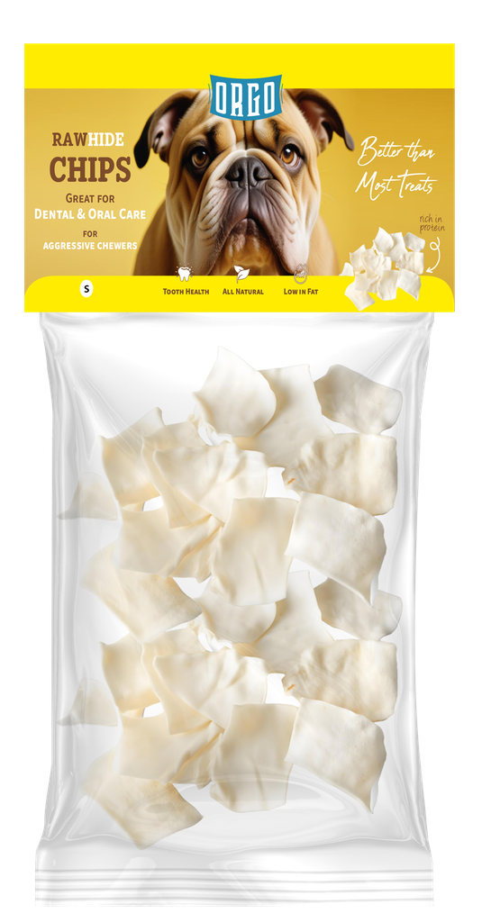 [2362] treats orgo DOG RAWHIDE CHIPS Dental & Oral Care - S