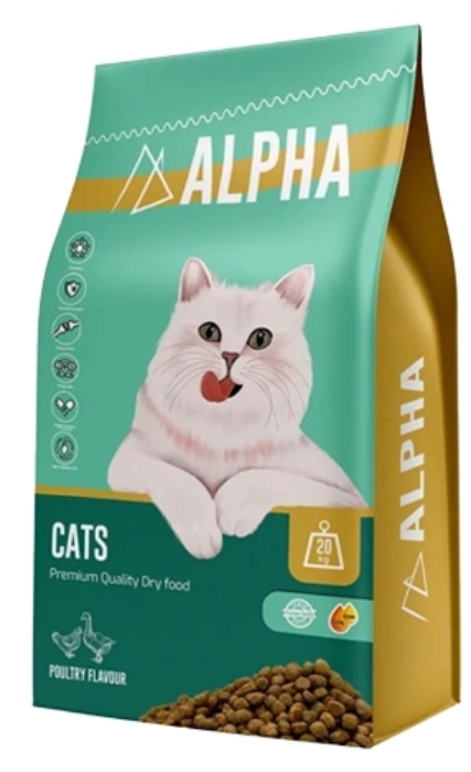 [8000003] Alpha - Dry Food - For Adult Cats - 20 kg - Poultry