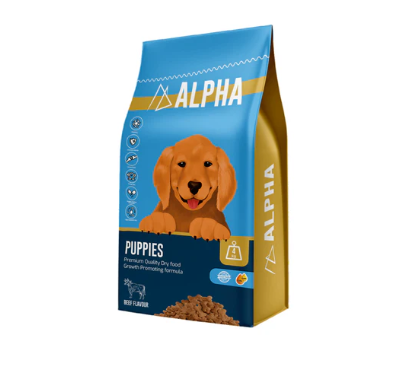 [8000007] Alpha - Dry Food - For Puppy Dogs - 4 kg -  beef