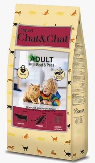 [8000029] CHAT & CHAT - For Adult Cats - 900 gm - With Beef & Peans