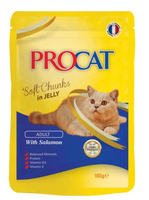 [8000031] Procat - For Adult Cats - Pouch 100 gm - Salmon