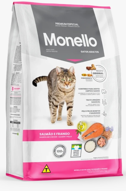 [8000046] Monello - Dry Food - For Adult Cats - 1 kg - Salmon & Chicken