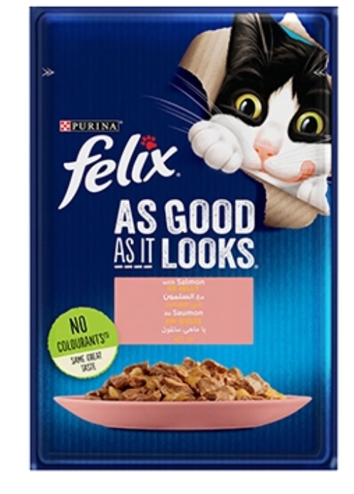 [8000062] Purina - Felix - For Adult Cats - Pouch 85 gm - With Salmon