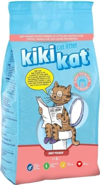 [8000066] KiKi Kat - Cat Litter - Baby Powder - 5 L