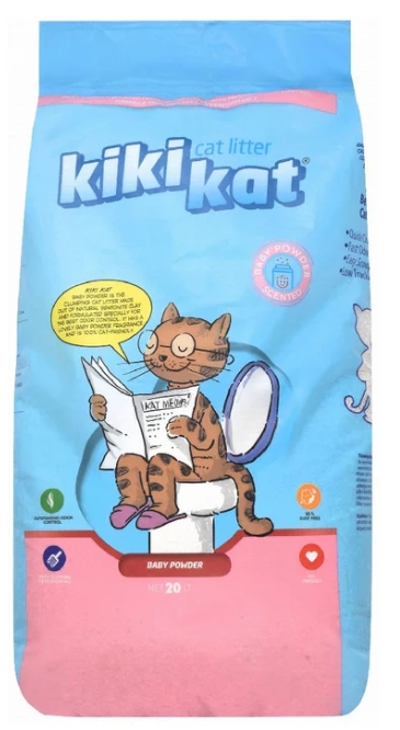 [8000073] KiKi Kat - Cat Litter - Baby Powder - 20 L