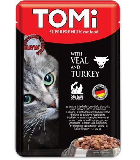 [8000076] Tomi - Cat Food - For Adult - Pouch 100 gm - Turkey
