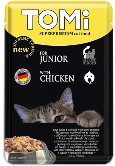 [8000081] Tomi - Cat Food - For Junior - Pouch 100 gm - Chicken