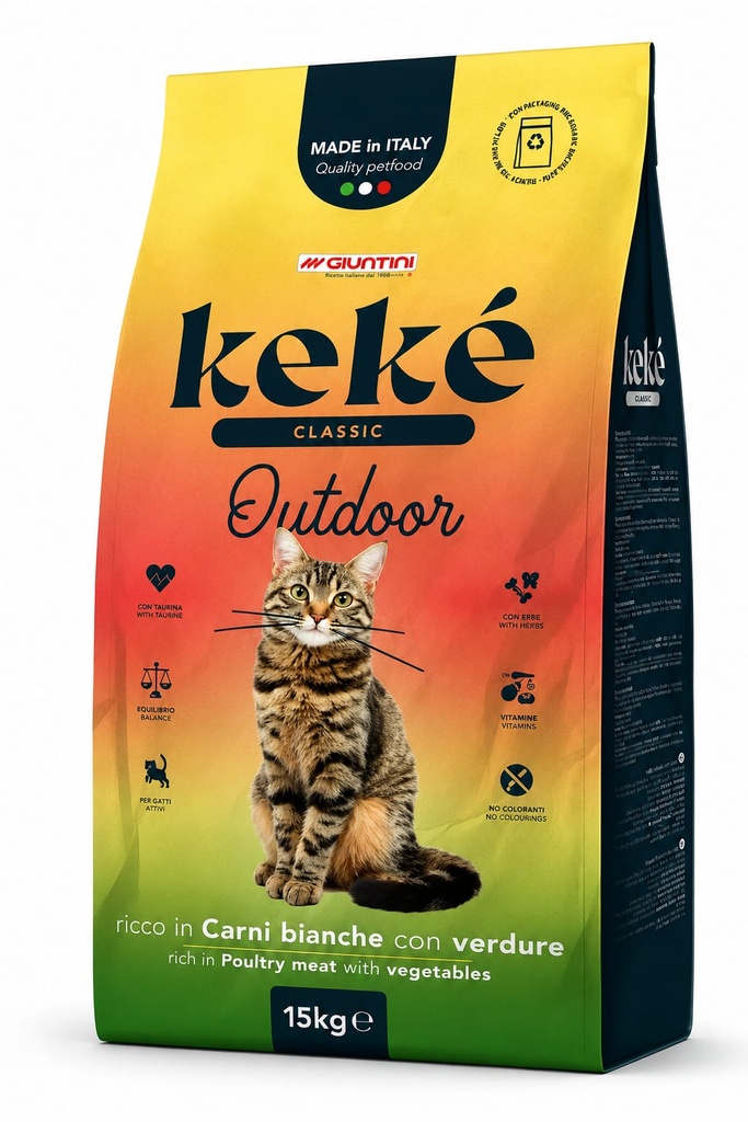 [8000084] KeKe - Dry Food - For Adult Cats - 15 kg - Classic
