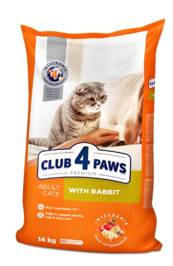 [8000088] Club 4 Paws - Dry Food - For Adult Cats - 14 Kg - Rabbit