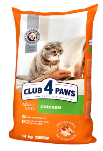 [8000089] Club 4 Paws - Dry Food - For Adult Cats - 14 Kg - Chicken