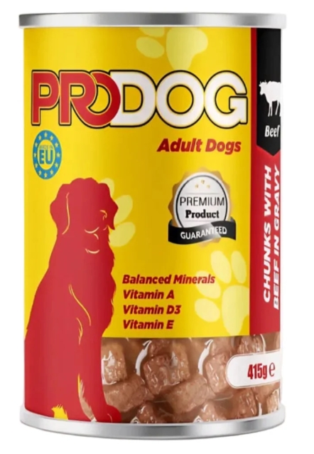 [8000098] Prodog - Can 415 gm - Adult Dog - Beef