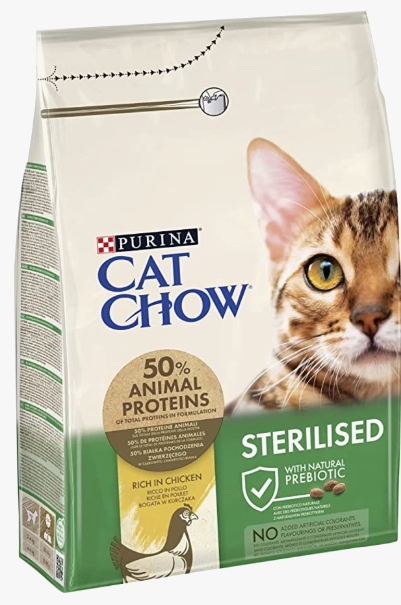 [8000102] Purina - Cat Chow - Dry Food - For Cats - Sterilised - 1.5 kg - Chicken