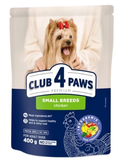[8000106] Club 4 Paws - Dry Food - For Dogs Small Breeds - 400 gm - Chicken