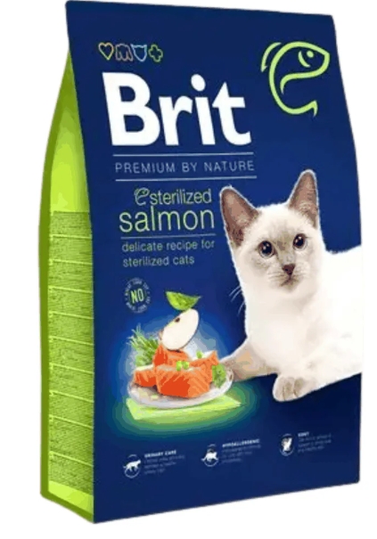 [8000138] Brit - Dry Food - For Cats - Sterilized - 8 kg - Salmon