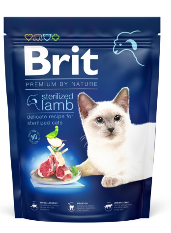 [8000141] Brit - Dry Food - For Cats - 300 gm - Sterilized - Lamb