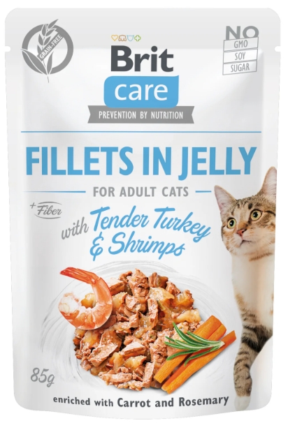 [8000153] Brit Care - Cats Food - Pouch 85 gm - Tender Turkey & Shrimps