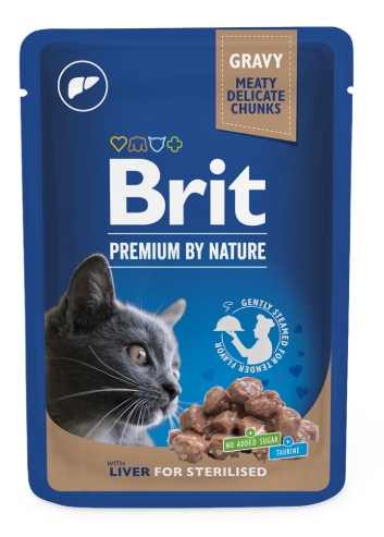 [8000157] Brit - Premium - Cats Food - Pouch 100 gm - Sterilized - Liver